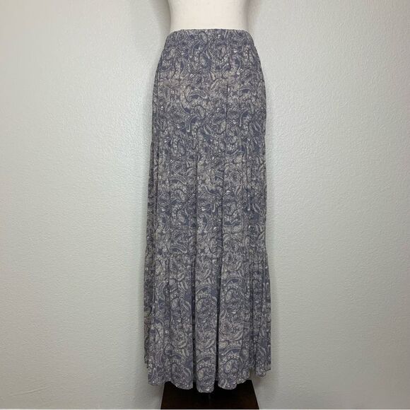 NWT Final Touch Boho Paisley Tiered Maxi Skirt - Picture 1 of 12